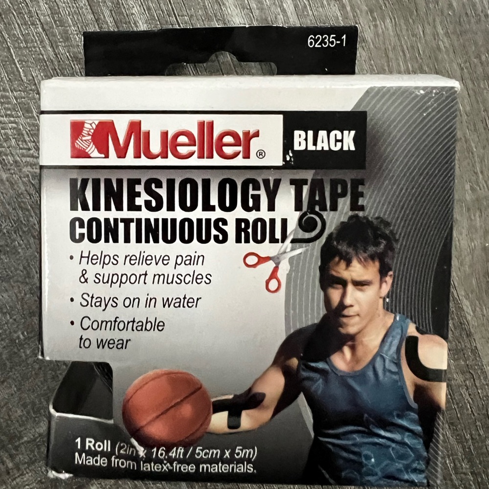 🔥MUELLER KINESIOLOGY BLACK TAPE Continuous Roll SIZE 2" x 16.4 ft NEW/SEALED🆕